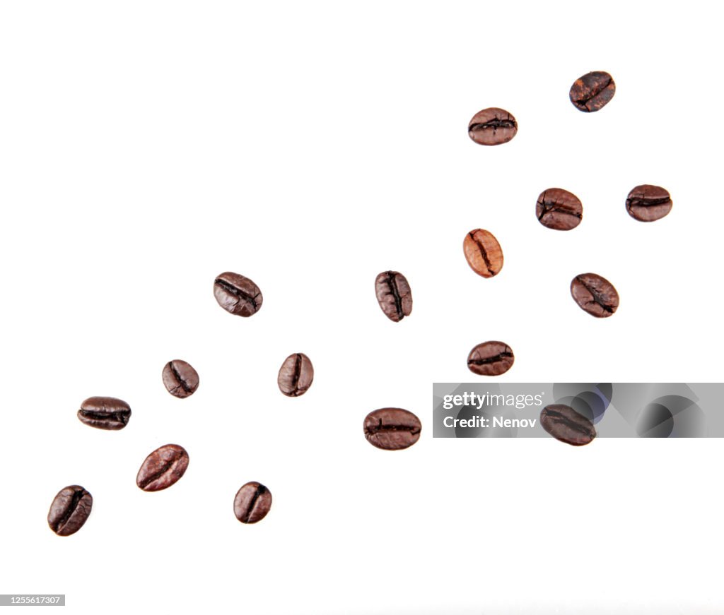 Coffee Beans Isolated On White Background