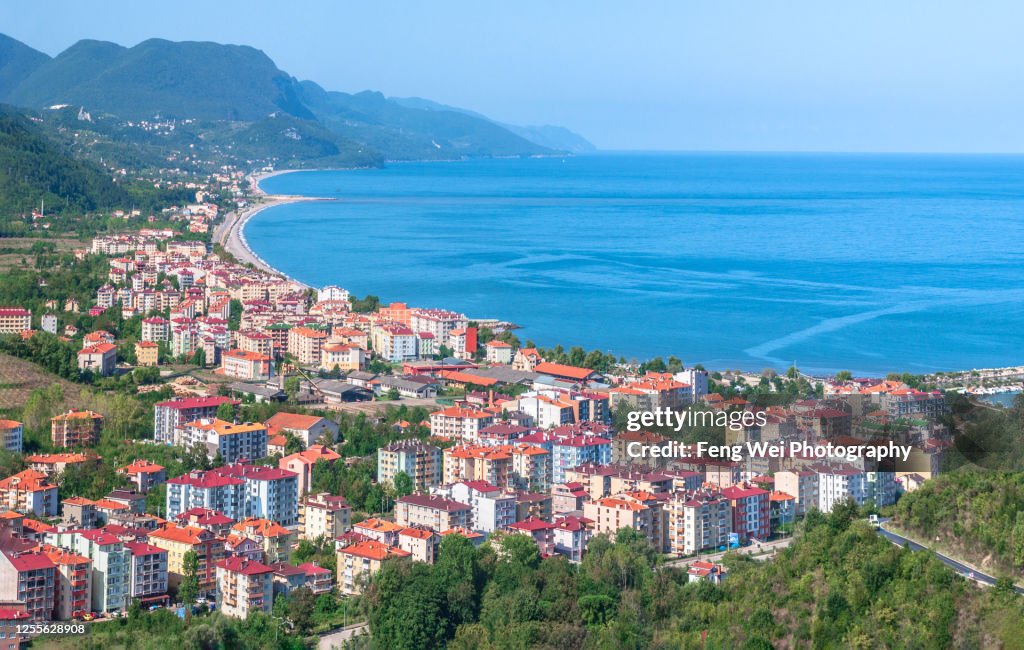 Panoramic view of Cide, Kastamonu, Turkey