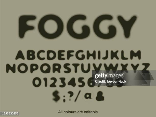 模糊文字樣式字型向量圖插圖 - fog 幅插畫檔、美工圖案、卡通及圖標