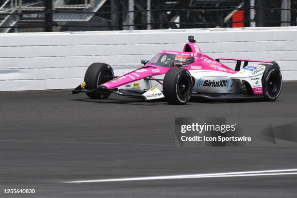 Simon Pagenaud Dallara IR12 Chevrolet makes a lap on the first day of practice for the 107th Indianapolis 500, Wednesday, May 17 on the Indianapolis...