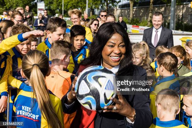 Sportcomplex VV Nijnsel. 180523 FIFA Womans Worldcup Trophy Tour. Fatma Samoura - Photo by Icon sport during the FIFA Women's World Cup Trophy Tour...
