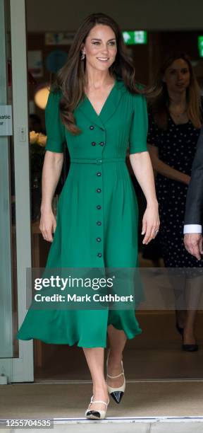 Catherine, Princess of Wales visits the home of charity Anna Freud, of which she is a patron on May 18, 2023 in London, England. The Princess of...