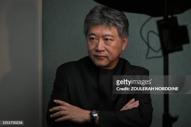 Japanese director Kore-eda Hirokazu poses during a portrait session on the sidelines of the 76th edition of the Cannes Film Festival in Cannes,...