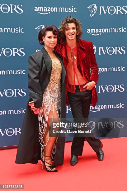 Raye and Mike Sabath attend The Ivors 2023 at The Grosvenor House Hotel on May 18, 2023 in London, England.