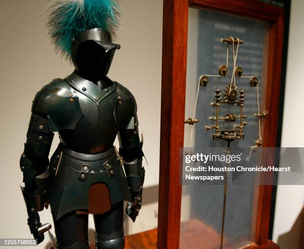 Robot model in the" Leonardo da Vinci: Man, Inventor, Genius" exhibit at the Houston Museum of Natural Science Wednesday, March 5 in Houston.