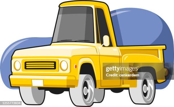 vintage pick-up - car model stock illustrations