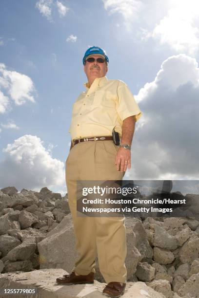 Leonard Cherry, Owner, Cherry Crushed Concrete at the companies facility Wednesday, July 30 in Pearland.