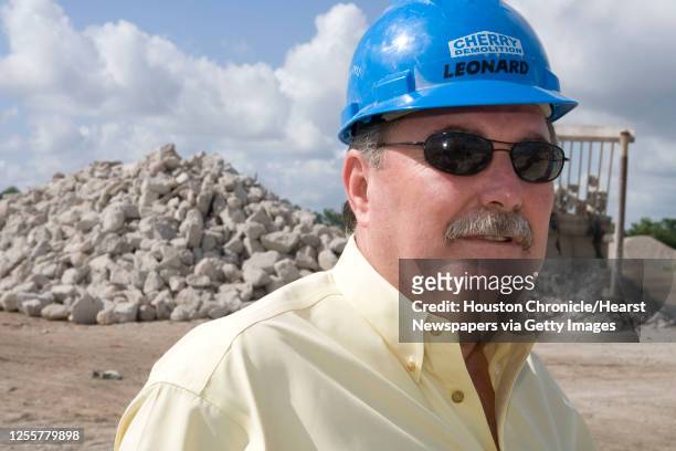 Leonard Cherry, Owner, Cherry Crushed Concrete at the companies facility Wednesday, July 30 in Pearland.