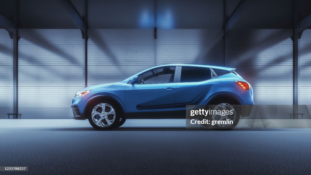 Generisches modernes Auto als Produktaufnahme
