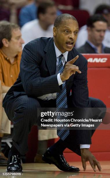 S head coach Trent Johnson during the first half of game 2 of the NCAA Men's Basketball H-Town Holiday Shootout against Texas A&M at the Toyota...