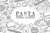 Italian pasta or macaroni frame