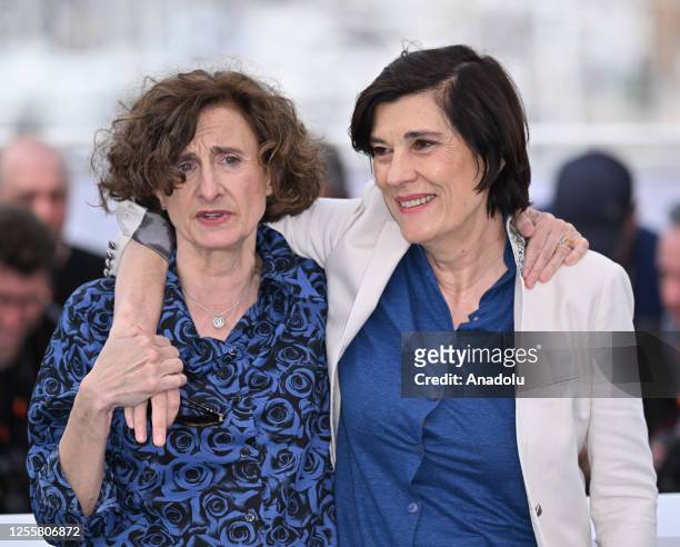 French director Catherine Corsini and French producer Elisabeth Perez pose during a photocall for the film Le Retour in competition during the 76th...