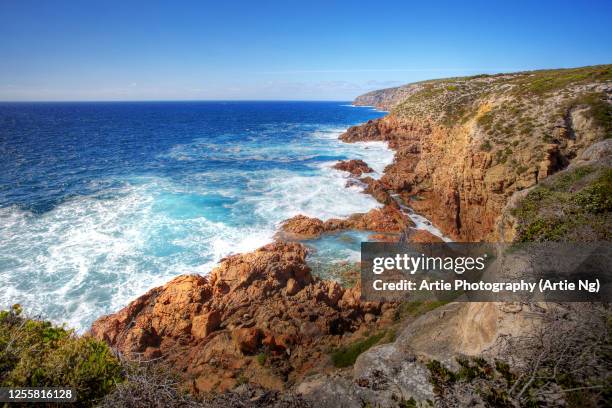 coastline of whalers way, eyre peninsula, south australia - port lincoln stock pictures, royalty-free photos & images