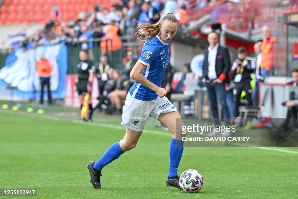 Genk Ladies' Lisa Petry pictured in action during the match between Standard Femina de Liege and KRC Genk Ladies, the final of the Belgian Cup, in...
