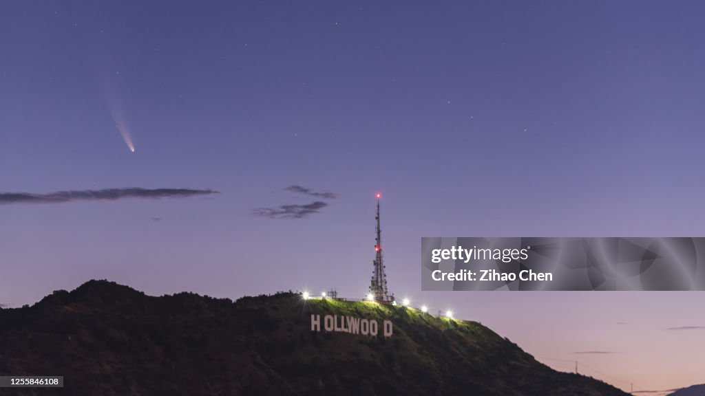 Comet NEOWISE above Hollywood