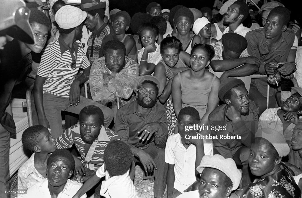 Audience at the 'One Love For Peace' Concert featuring Bob Marley in