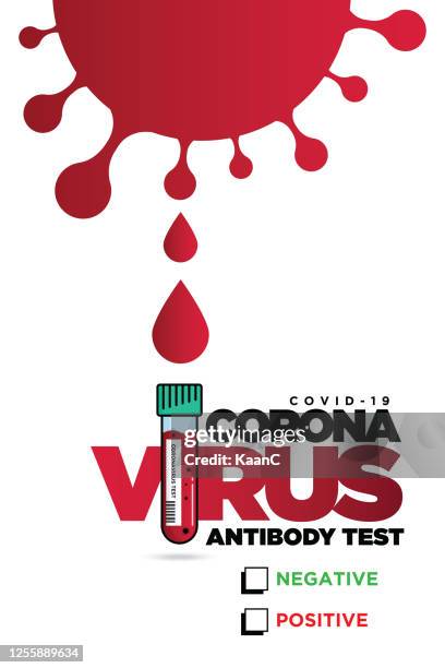 coronavirus antibody test. covid-19 outbreak influenza as dangerous flu strain cases as a pandemic concept banner flat style illustration stock illustration - antibody testing stock illustrations