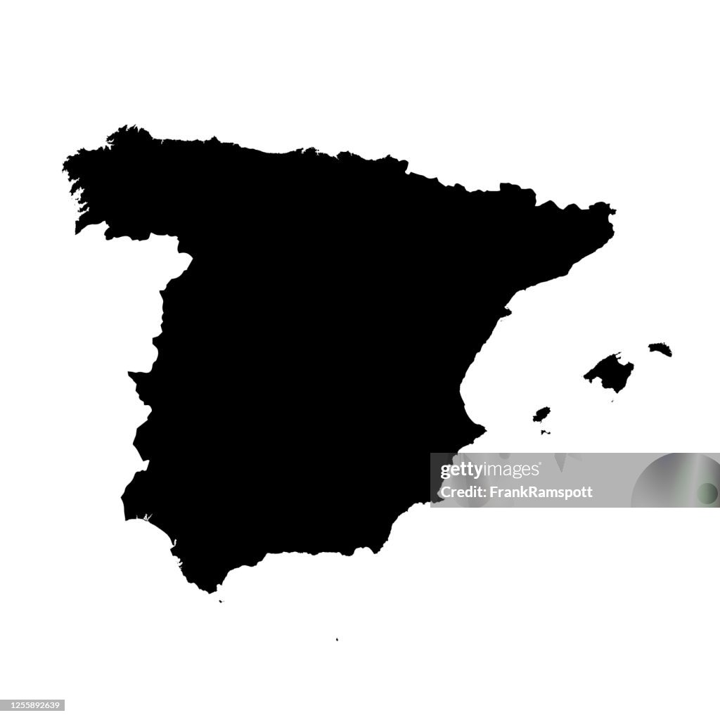 Spain Topographic Map Alpha Channel