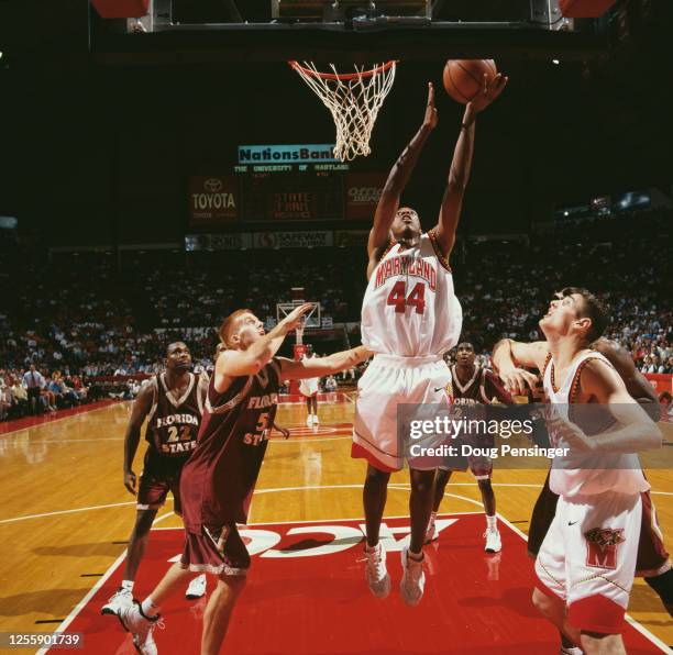 Terence Morris, Forward for the University of Maryland Terrapins drives for the hoop during the NCAA Atlantic Coast Conference college basketball...