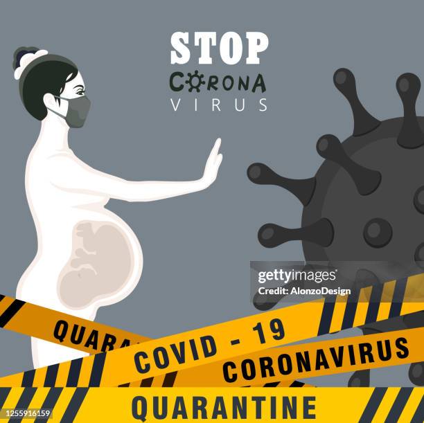 coronavirus and pregnancy vector concept. - concerned parent stock illustrations