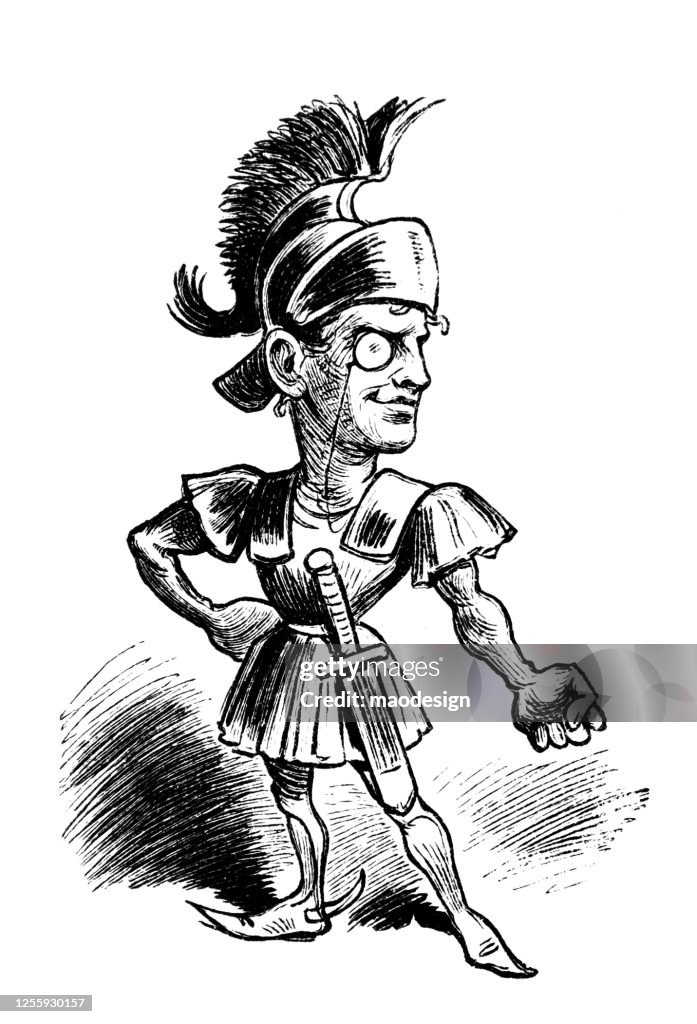 Roman gladiator with a binocle