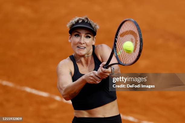 Bethanie Mattek-Sands of USA in action during the match between Hunter - Mertens vs Bouzkova - Mattek Sands of the Internazionali BNL D'Italia 2023 -...