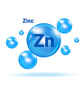 Zinc Graphic Medicine Bubble on white background Illustration. Health care and Medical Concept Design.