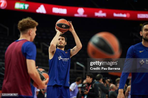 Alex Abrines, #21 of FC Barcelona in action during Turkish Airlines EuroLeague Final Four Kaunas 2023 FC Barcelona Practice at Zalgirio Arena on May...