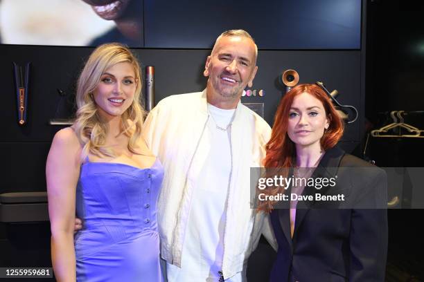 Ashley James, DJ Fat Tony and Arielle Free attend the launch of Dyson's new Zone Headphones with high-fidelity audio and air purification at Dyson...