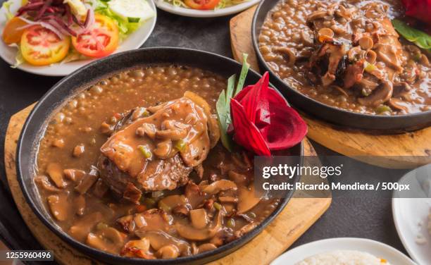 close-up of meal - managua stock pictures, royalty-free photos & images