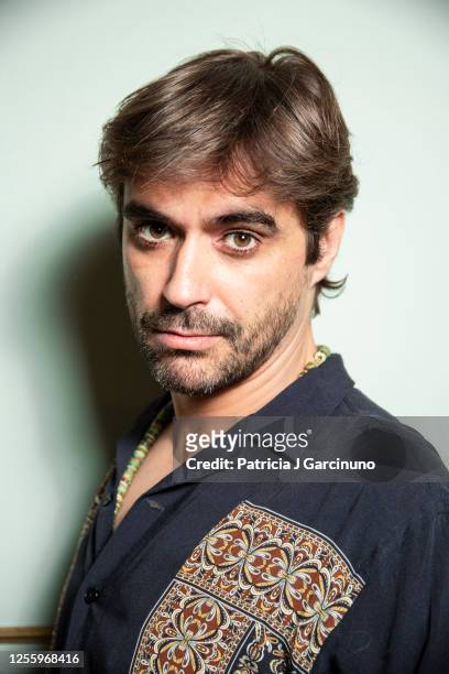 Spanish actor Nacho Lopez poses at Teatro Lara on July 07, 2020 in Madrid, Spain.