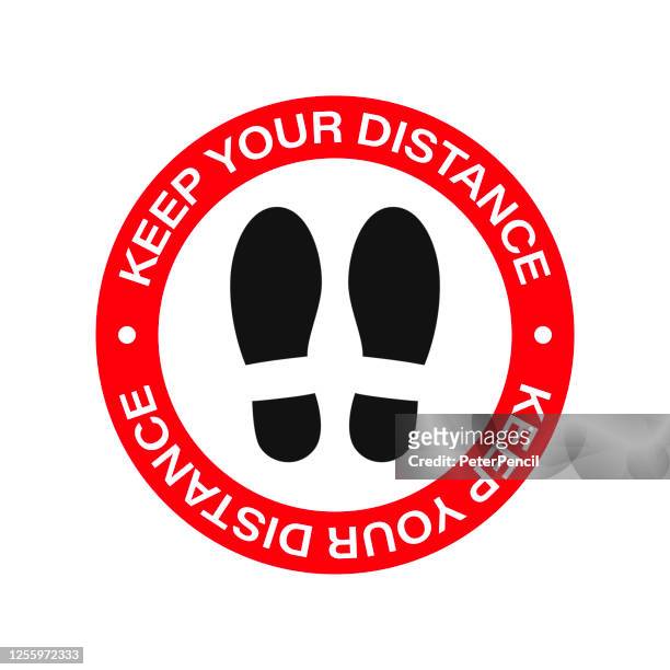 social distancing, please stand here, keep your distance floor marking stickers. text and shoeprint. lift, elevator caution. coronavirus vector illustration - crowded elevator stock illustrations