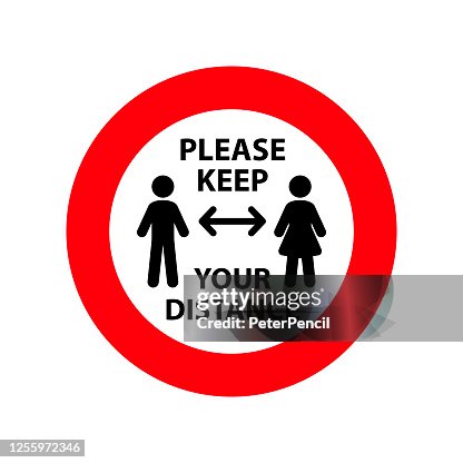 Keep Safe Distance - Social distancing. Text Caution. Coronavirus Vector illustration Keep Safe Distance - Social distancing. Text Caution. Coronavirus Vector illustration