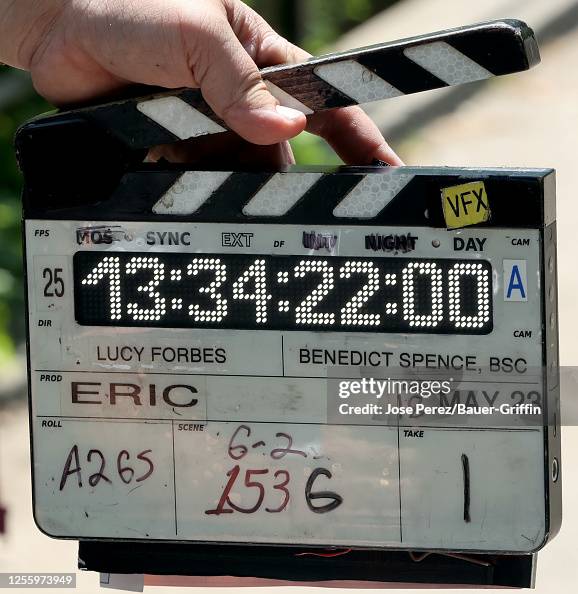 Eric Clapper View of the clapper on the set of 'Eric' on May 18, 2023 in New York ...