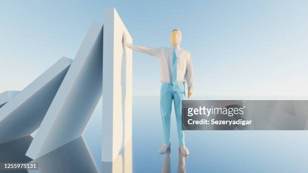 solution, 3d render - fall protection stock pictures, royalty-free photos & images