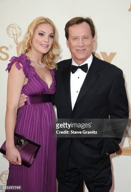 Actor James Woods and Ashley Madison arrive to the 63rd Primetime Emmy Awards at the Nokia Theatre L.A. Live on September 18, 2011 in Los Angeles,...
