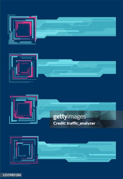 technical banners - hud stock illustrations