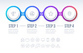 Four Option Circle Progress Infographic