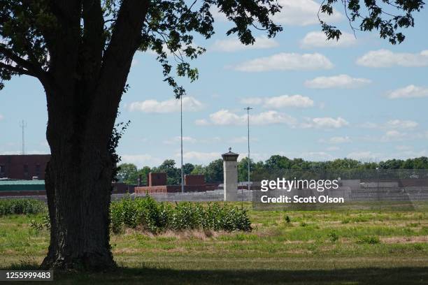 Guard tower sits along a security fence at the Federal Correctional Complex where Daniel Lewis Lee is scheduled to be executed on July 13, 2020 in...