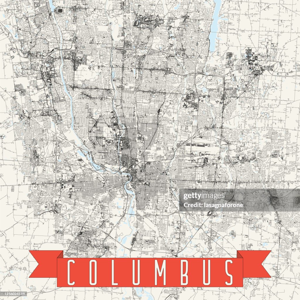 Columbus, Ohio Vector Map