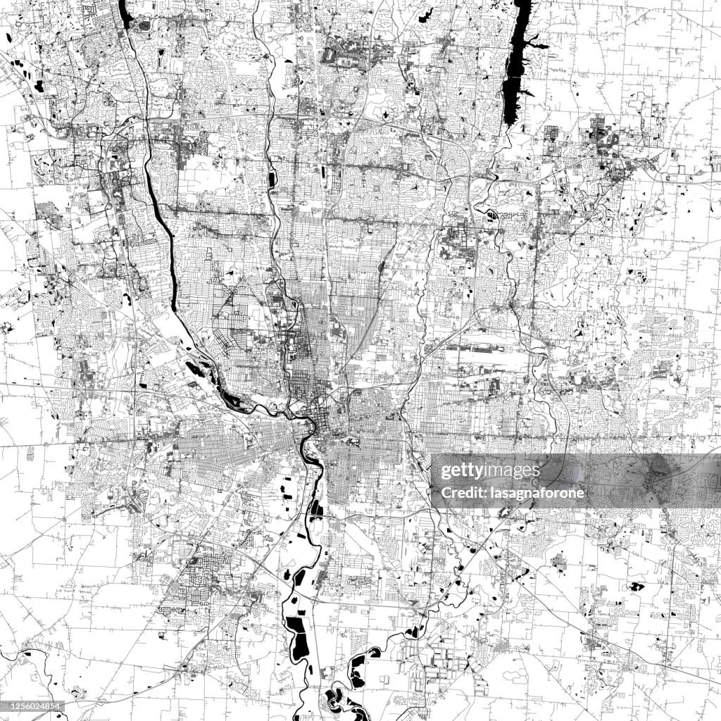 Columbus, Ohio Vector Kaart