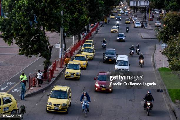 Vehicular traffic in the Suba neighborhood, one of the areas that remains open but with certain restrictions on July 13, 2020 in Bogota, Colombia....