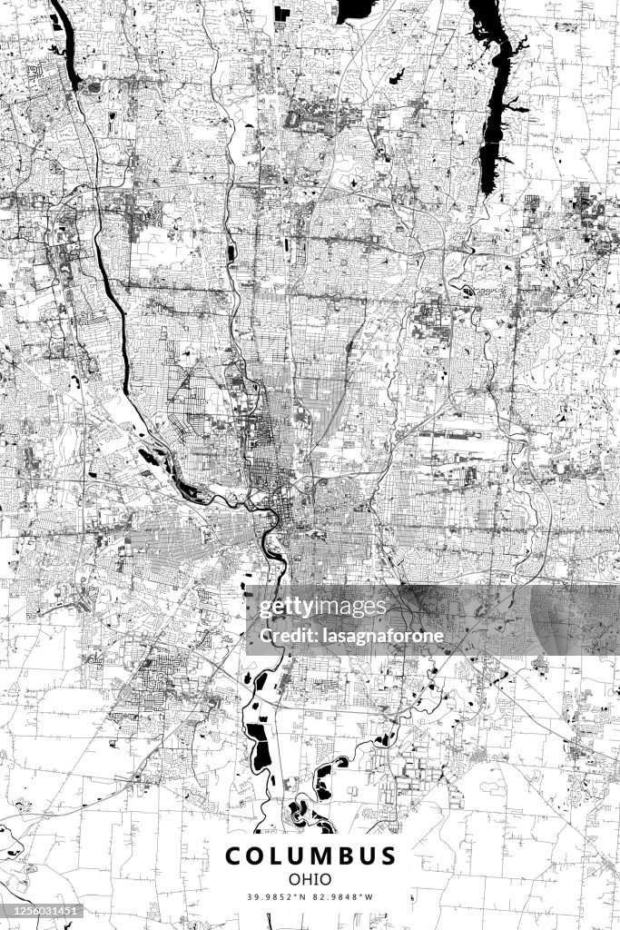 Columbus, Ohio Vector Map