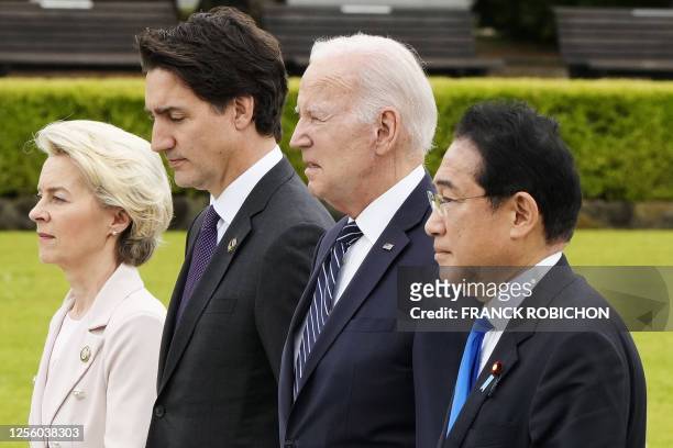 European Commission President Ursula von der Leyen, Canada's Prime Minister Justin Trudeau, US President Joe Biden and Japan's Prime Minister Fumio...
