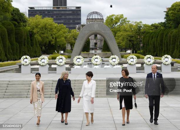 Wife of British Prime Minister Rishi Sunak, Akshata Murty, U.S. First Lady Jill Biden, Japanese First Lady Yuko Kishida, wife of German Chancellor...