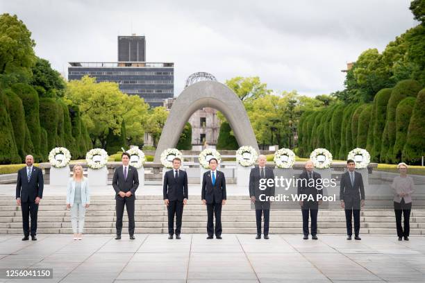 European Council President Charles Michel, Italian Prime Minister Giorgia Meloni, Canadian Prime Minister Justin Trudeau, French President Emmanuel...