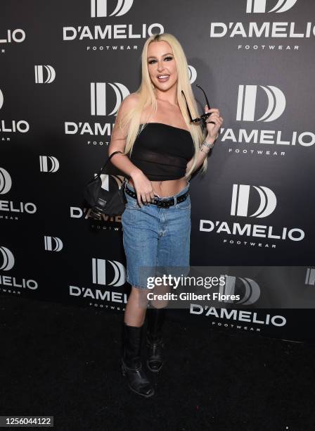 Tana Mongeau at the D'Amelio Footwear Launch Party held at Eden Sunset on May 18, 2023 in Los Angeles, California.