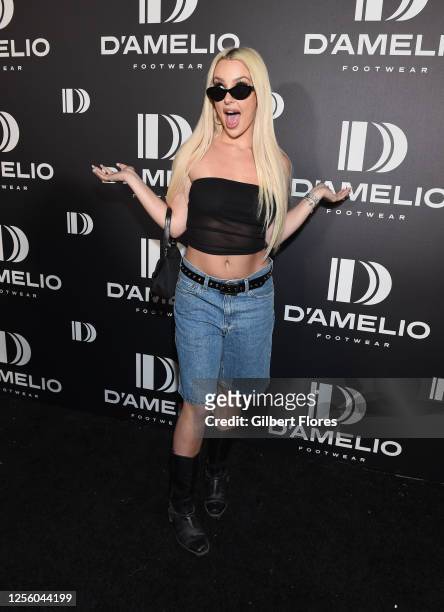 Tana Mongeau at the D'Amelio Footwear Launch Party held at Eden Sunset on May 18, 2023 in Los Angeles, California.