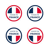 Made in France sign vector for business and product label