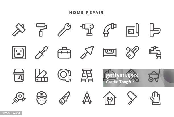 home repair icons - screwdriver stock illustrations